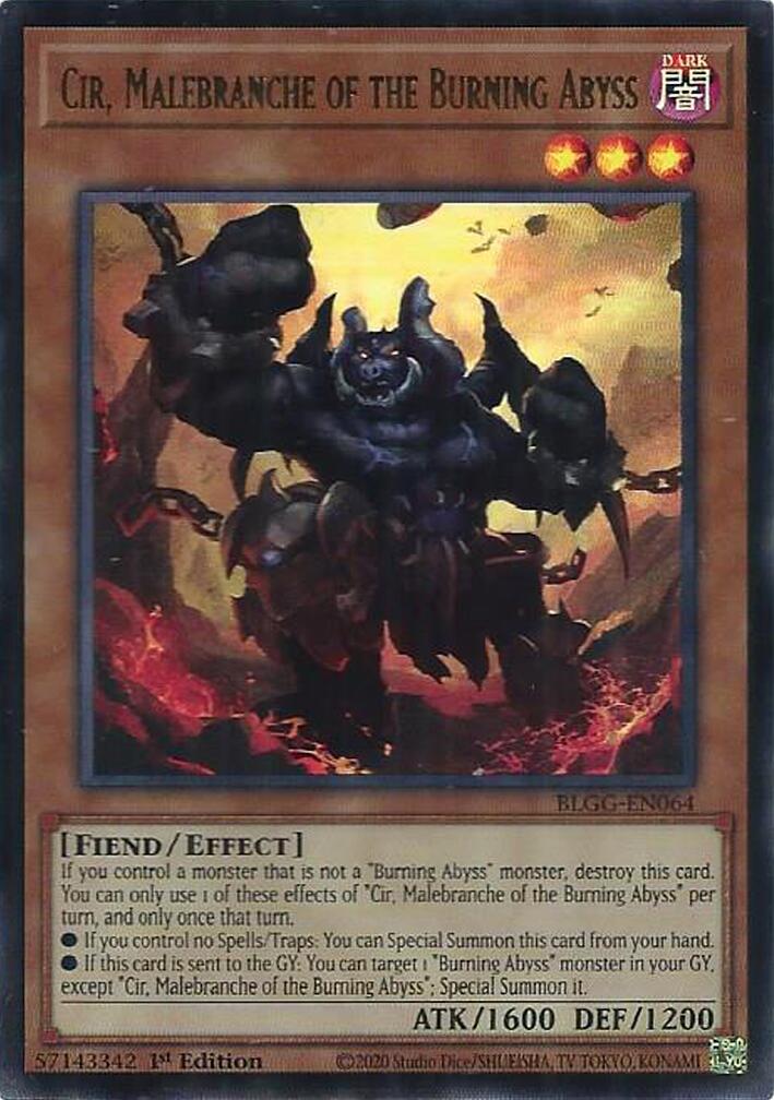Cir, Malebranche of the Burning Abyss [BLGG-EN064] Ultra Rare | Exor Games Bridgewater