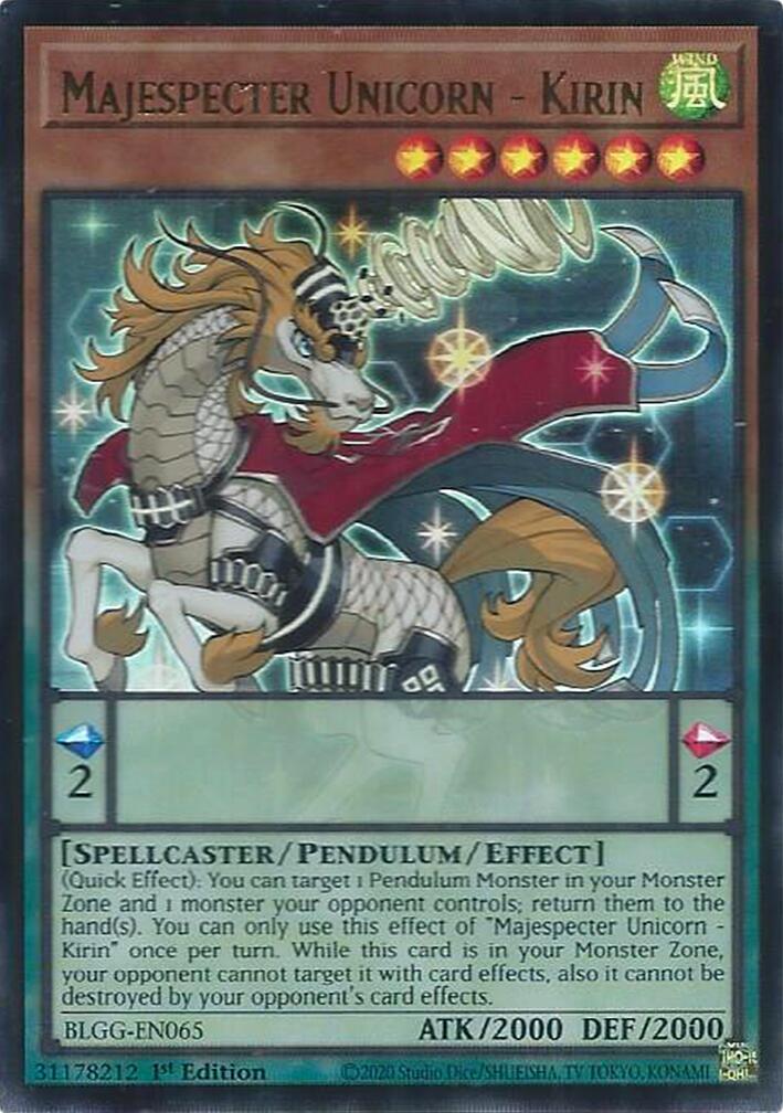 Majespecter Unicorn - Kirin [BLGG-EN065] Ultra Rare | Exor Games Bridgewater