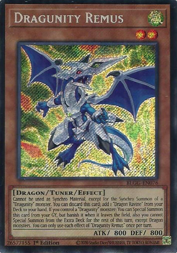 Dragunity Remus [BLGG-EN076] Secret Rare | Exor Games Bridgewater