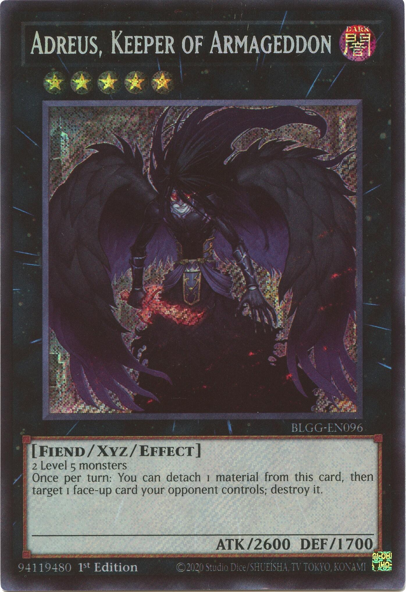 Adreus, Keeper of Armageddon [BLGG-EN096] Ultra Rare | Exor Games Bridgewater