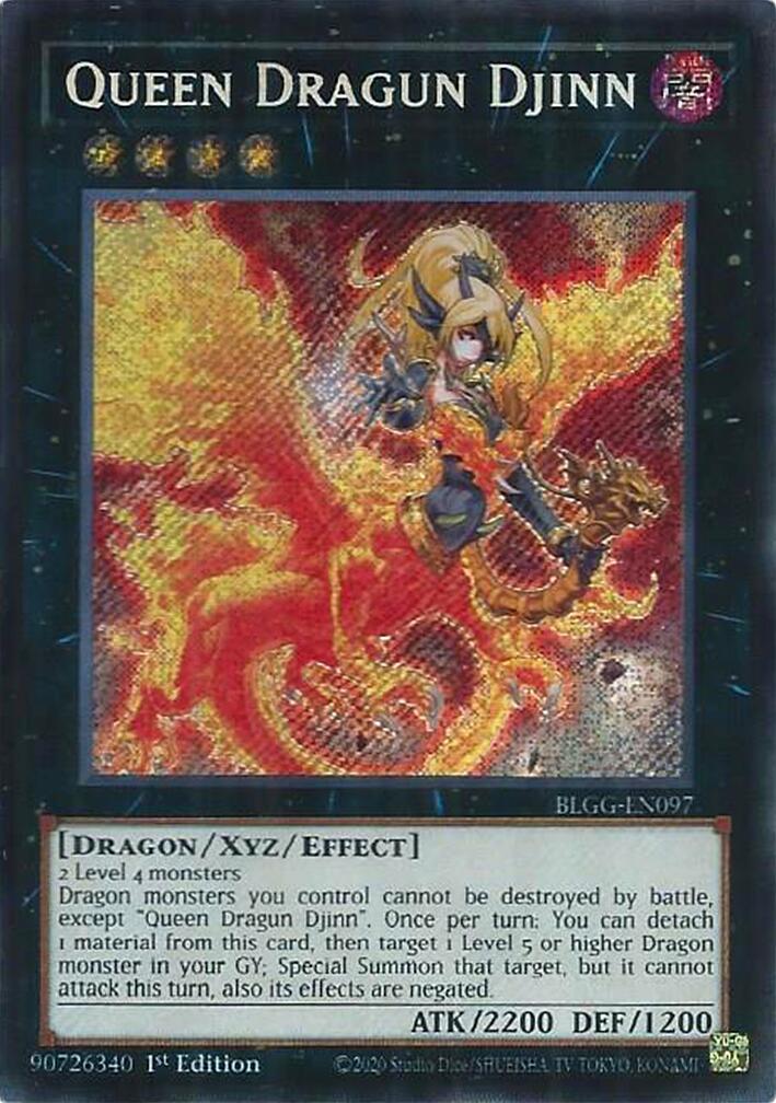 Queen Dragun Djinn [BLGG-EN097] Secret Rare | Exor Games Bridgewater
