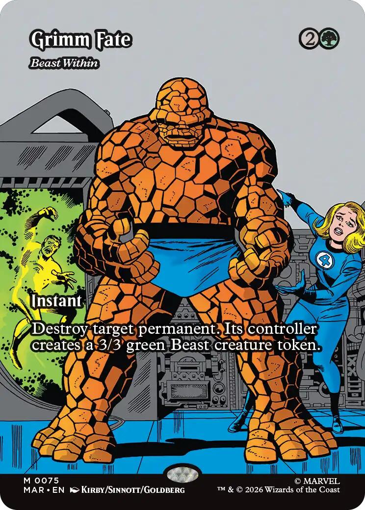 Grimm Fate - Beast Within (Borderless) [Marvel Universe: Eternal-Legal] | Exor Games Bridgewater