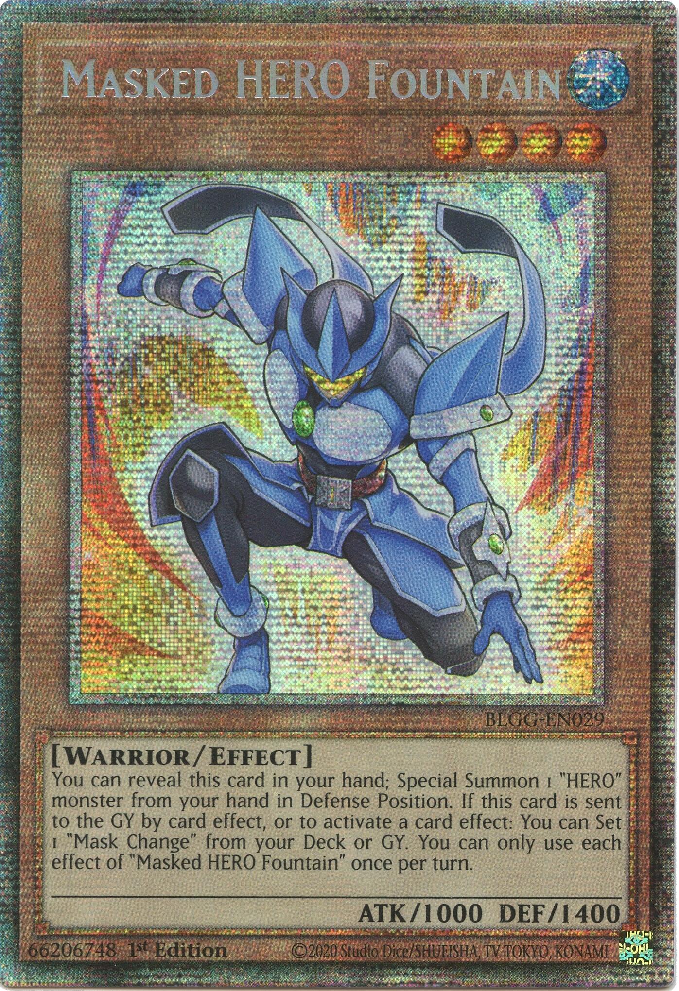 Masked HERO Fountain (Starlight Rare) [BLGG-EN029] Starlight Rare | Exor Games Bridgewater