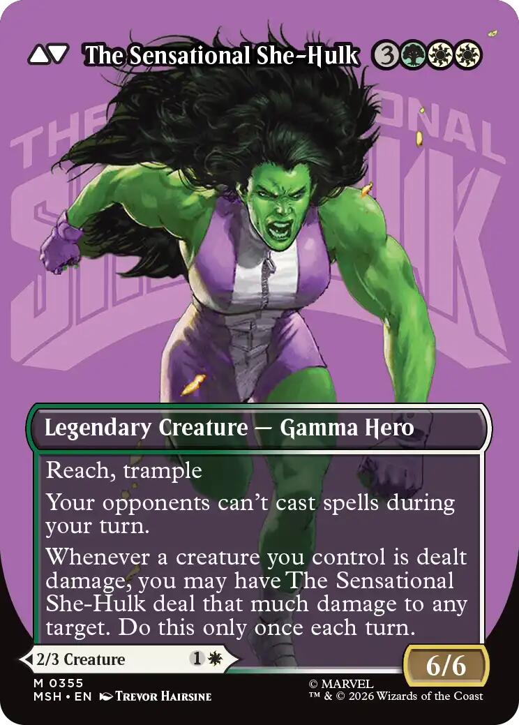 Jennifer Walters // The Sensational She-Hulk (Borderless) (0355) [Marvel Super Heroes] | Exor Games Bridgewater