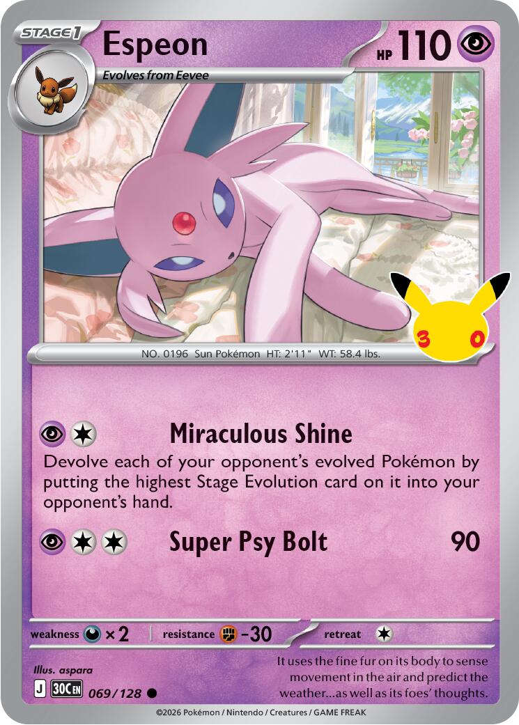 Espeon (069/128) [Mega Evolution: 30th Celebration] | Exor Games Bridgewater
