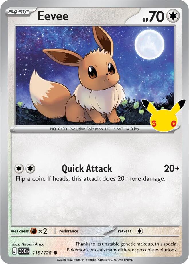 Eevee (118/128) [Mega Evolution: 30th Celebration] | Exor Games Bridgewater