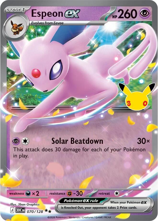 Espeon ex (070/128) [Mega Evolution: 30th Celebration] | Exor Games Bridgewater