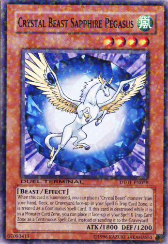 Crystal Beast Sapphire Pegasus [DT01-EN058] Common | Exor Games Bridgewater