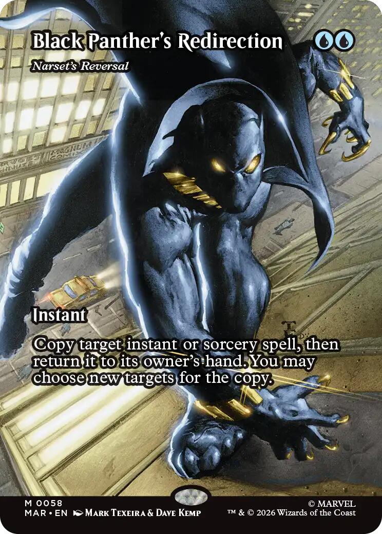 Black Panther's Redirection - Narset's Reversal (Borderless) [Marvel Universe: Eternal-Legal] | Exor Games Bridgewater