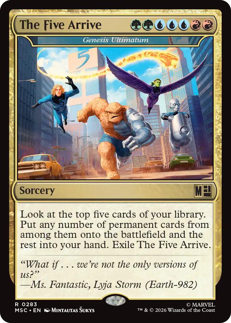 The Five Arrive - Genesis Ultimatum (Surge Foil) [Marvel Super Heroes Commander] | Exor Games Bridgewater