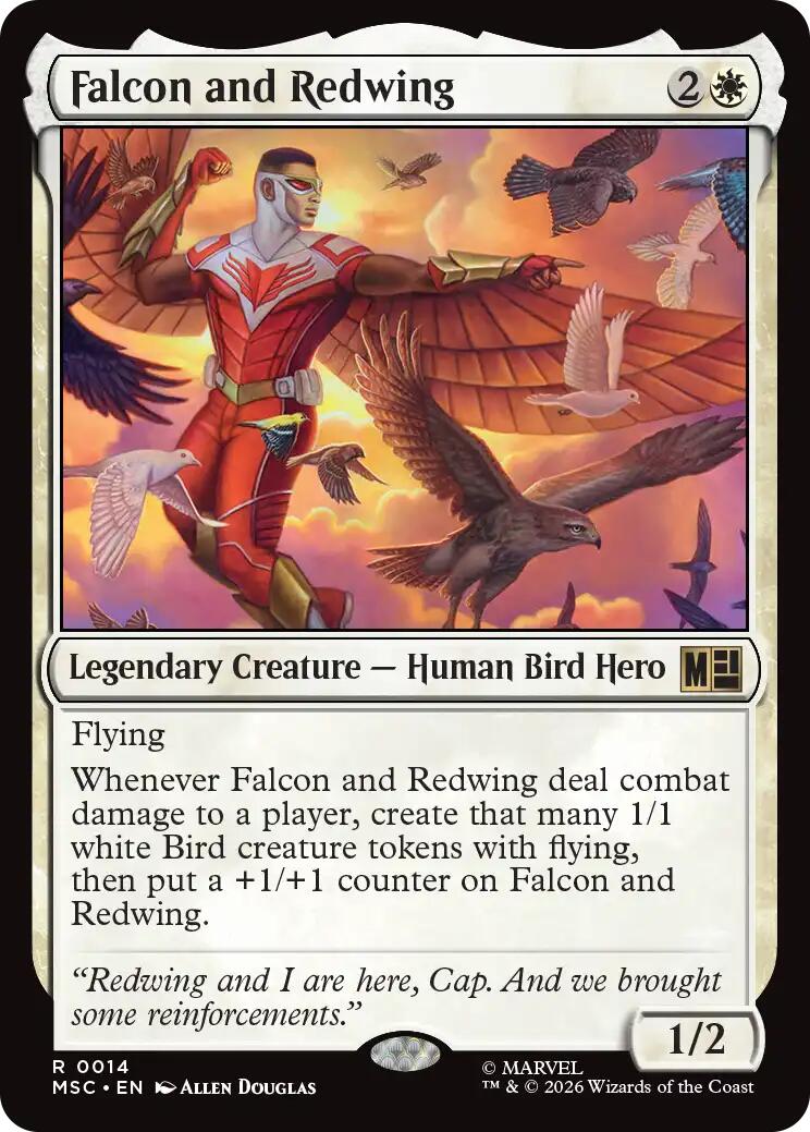 Falcon and Redwing (Surge Foil) [Marvel Super Heroes Commander] | Exor Games Bridgewater