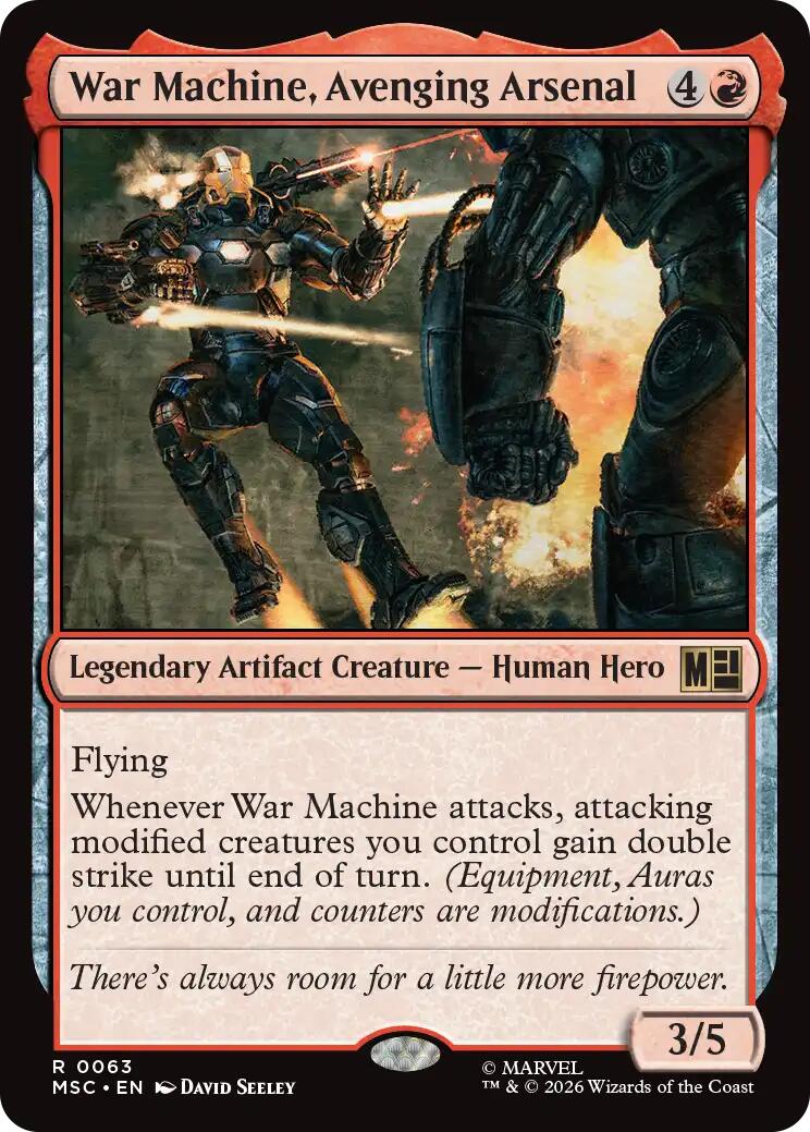 War Machine, Avenging Arsenal (Surge Foil) [Marvel Super Heroes Commander] | Exor Games Bridgewater