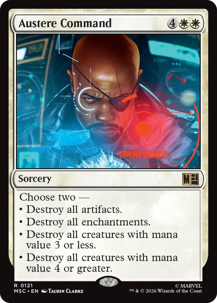 Austere Command (Surge Foil) [Marvel Super Heroes Commander] | Exor Games Bridgewater