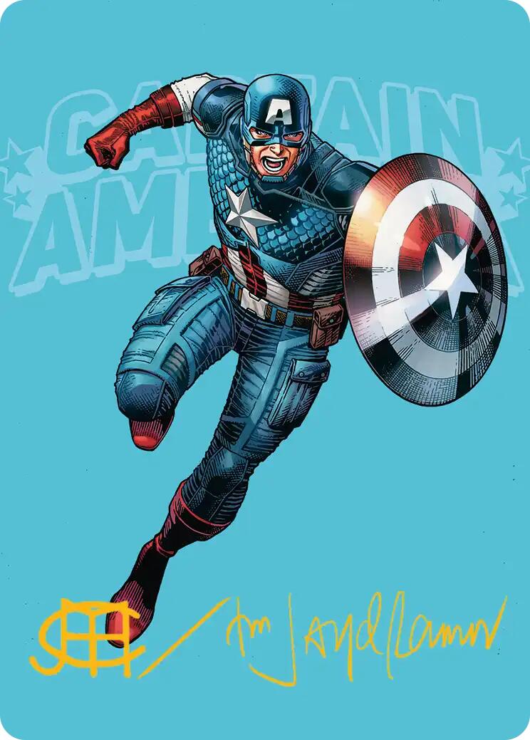 Captain America, Super-Soldier Art Card (Gold-Stamped Signature) [Marvel Super Heroes Art Series] | Exor Games Bridgewater