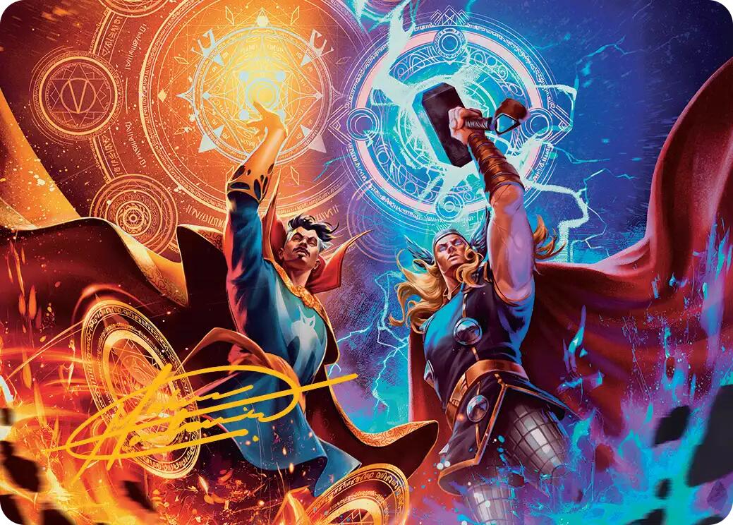 We Say Thee Nay! Art Card (Gold-Stamped Signature) [Marvel Super Heroes Art Series] | Exor Games Bridgewater
