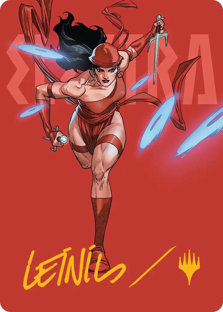 Elektra, Daughter of the Hand Art Card (Gold-Stamped Signature) [Marvel Super Heroes Art Series] | Exor Games Bridgewater