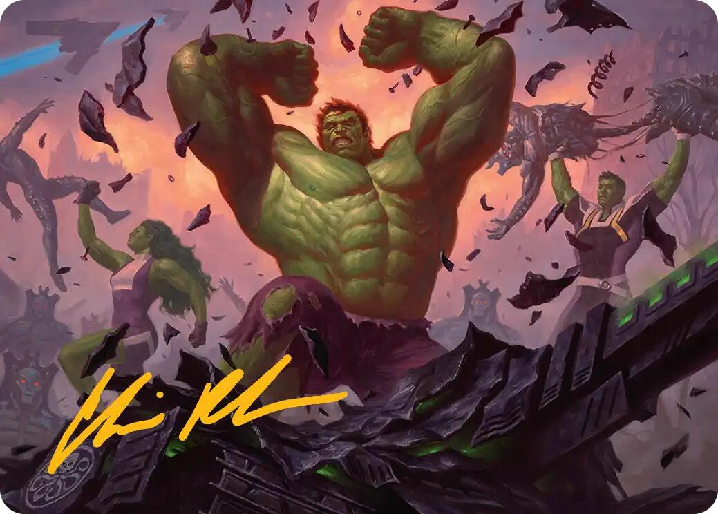 HULK SMASH! Art Card (Gold-Stamped Signature) [Marvel Super Heroes Art Series] | Exor Games Bridgewater