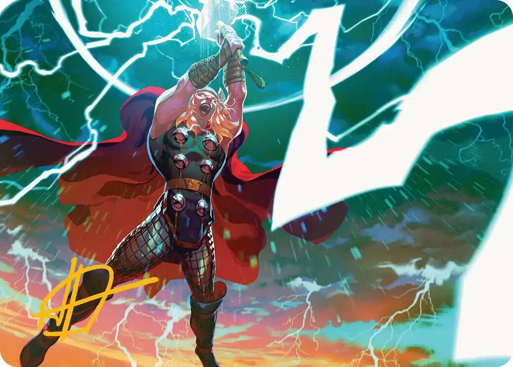 Lightning Strike Art Card (Gold-Stamped Signature) [Marvel Super Heroes Art Series] | Exor Games Bridgewater