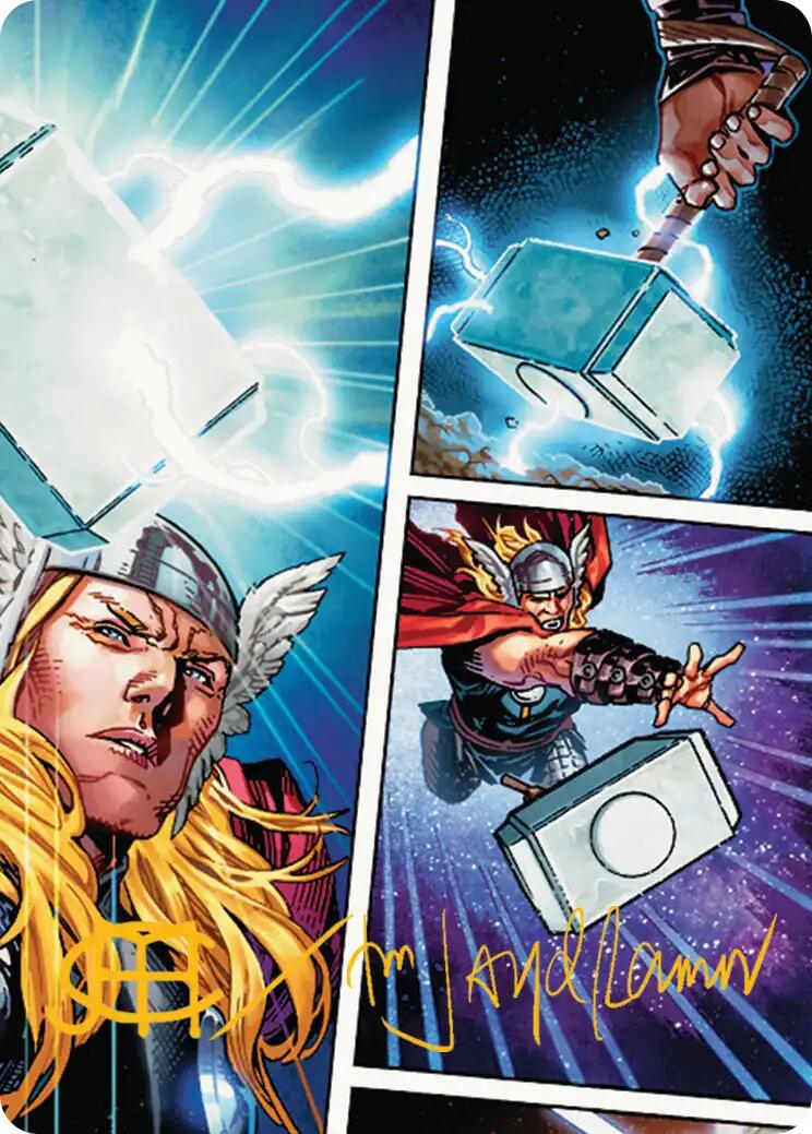 Mjolnir, Hammer of Thor Art Card (Gold-Stamped Signature) [Marvel Super Heroes Art Series] | Exor Games Bridgewater