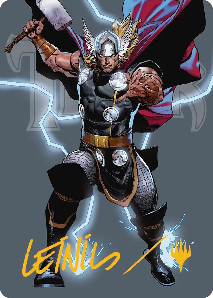 Thor, God of Thunder Art Card (Gold-Stamped Signature) [Marvel Super Heroes Art Series] | Exor Games Bridgewater