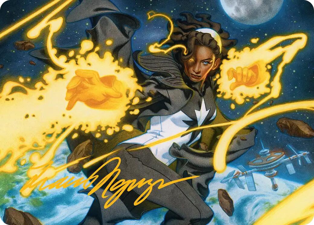 Photon, Mighty Marvel Art Card (Gold-Stamped Signature) [Marvel Super Heroes Art Series] | Exor Games Bridgewater