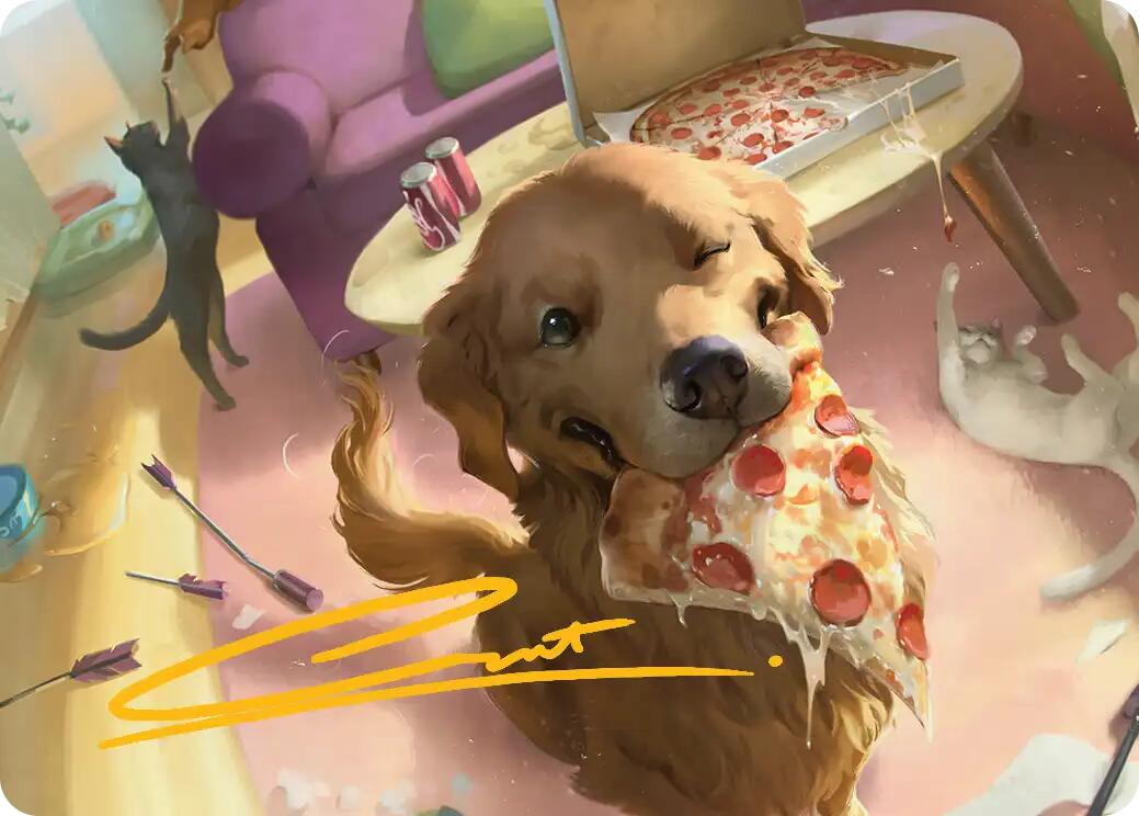 Lucky the Pizza Dog Art Card (Gold-Stamped Signature) [Marvel Super Heroes Art Series] | Exor Games Bridgewater