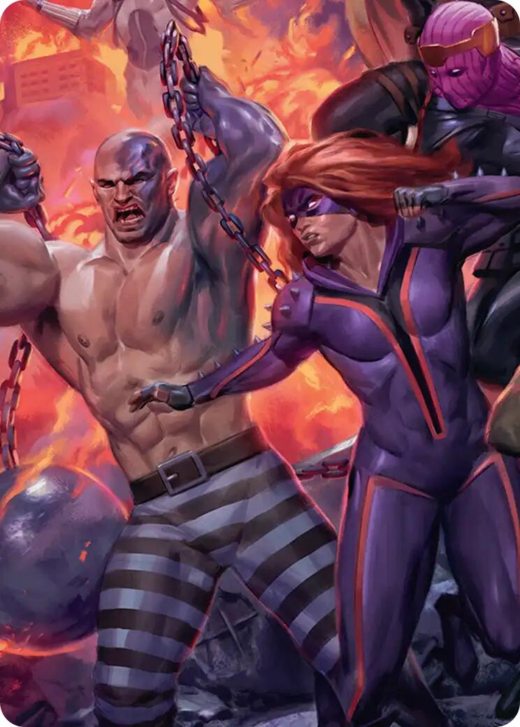 Absorbing Man and Titania Art Card [Marvel Super Heroes Art Series] | Exor Games Bridgewater