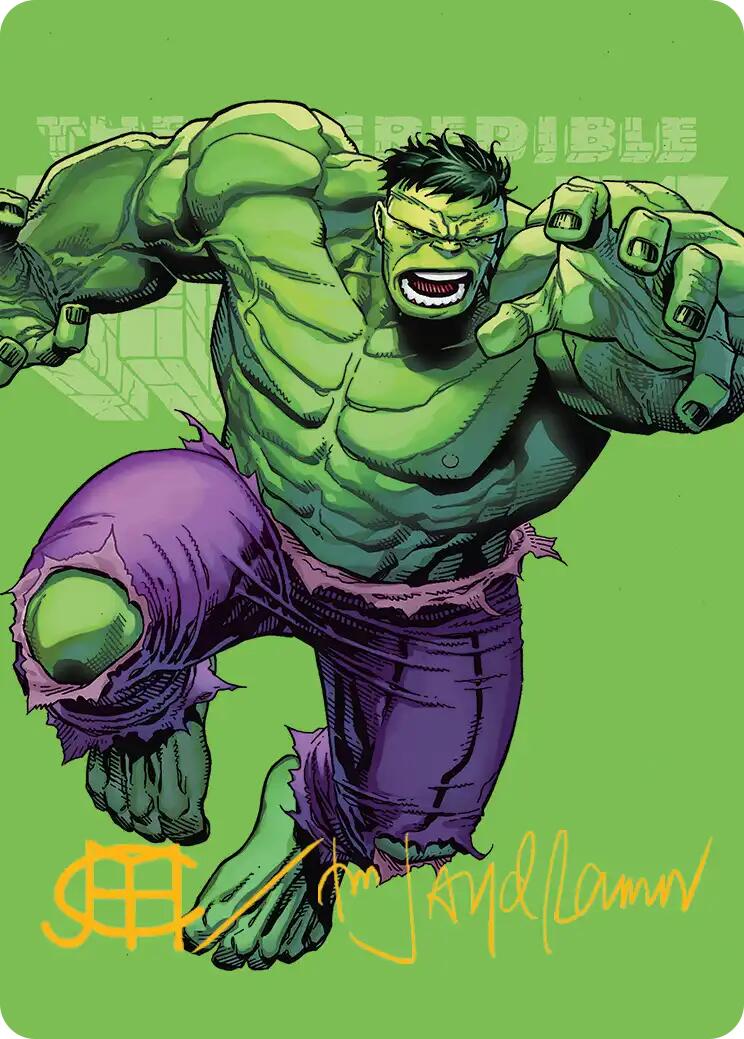 The Incredible Hulk Art Card (Gold-Stamped Signature) [Marvel Super Heroes Art Series] | Exor Games Bridgewater