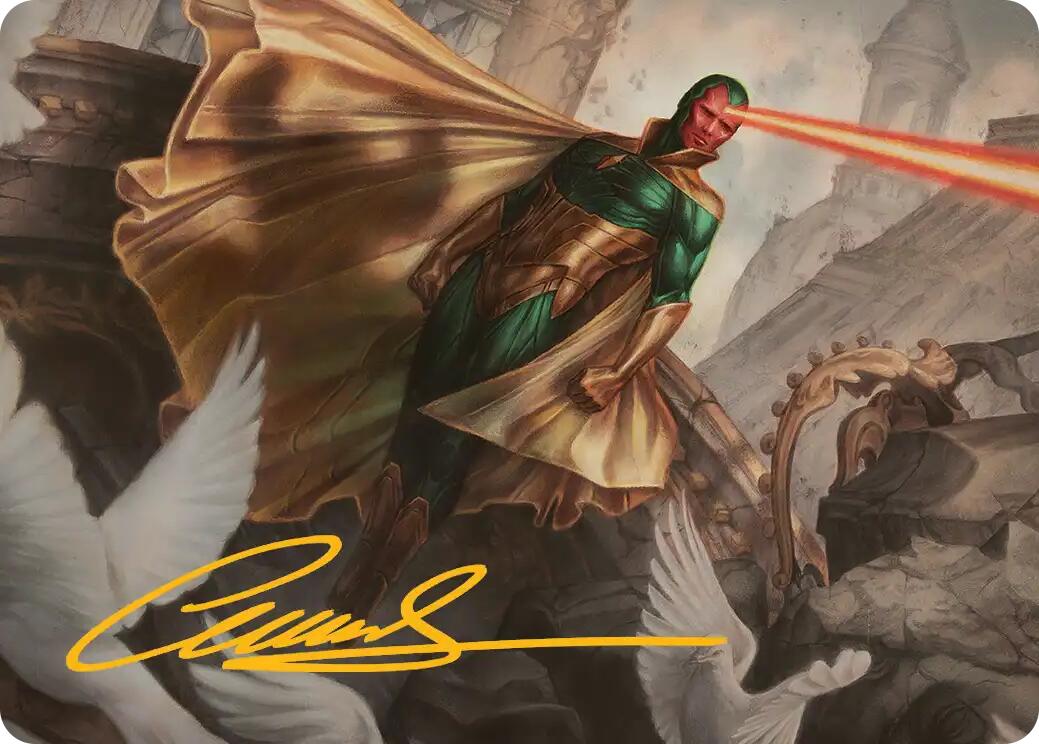 The Vision Art Card (Gold-Stamped Signature) [Marvel Super Heroes Art Series] | Exor Games Bridgewater