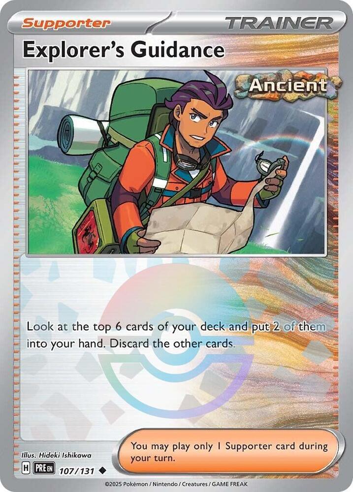 Explorer's Guidance (107/131) (Poke Ball Pattern) [Scarlet & Violet: Prismatic Evolutions] | Exor Games Bridgewater