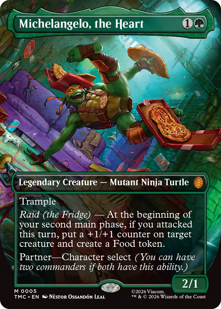 Michelangelo, the Heart (Borderless) [Teenage Mutant Ninja Turtles Commander] | Exor Games Bridgewater