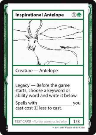 Inspirational Antelope (2021 Edition) [Mystery Booster Playtest Cards] | Exor Games Bridgewater