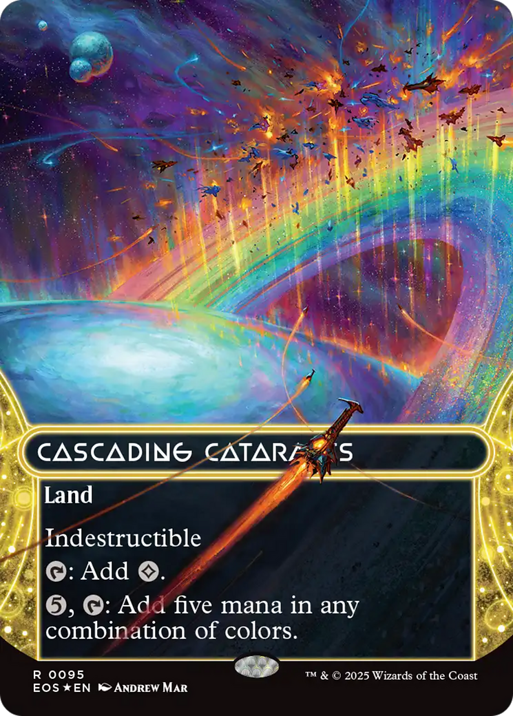Cascading Cataracts (0095) (Borderless) (Galaxy Foil) [Edge of Eternities: Stellar Sights] | Exor Games Bridgewater