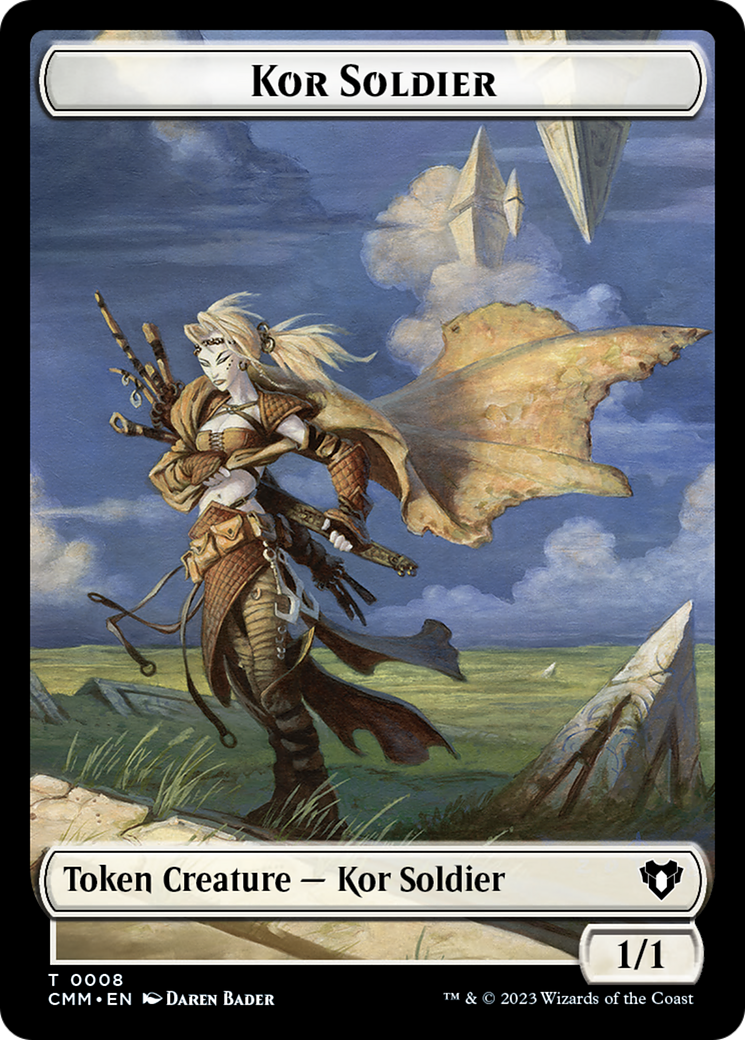 Soldier // Kor Soldier Double-Sided Token [Commander Masters Tokens] | Exor Games Bridgewater