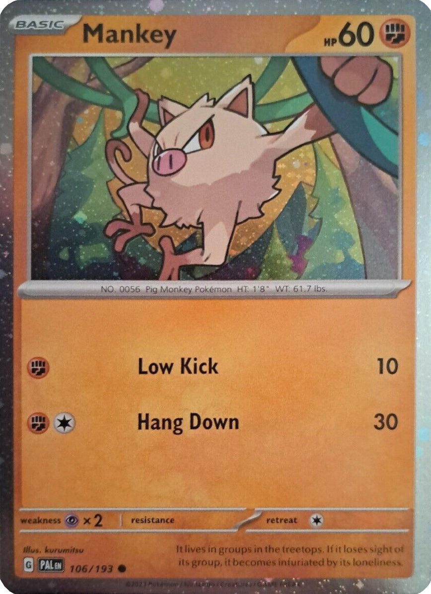 Mankey (106/193) (Cosmos Holo) [Scarlet & Violet: Paldea Evolved] | Exor Games Bridgewater