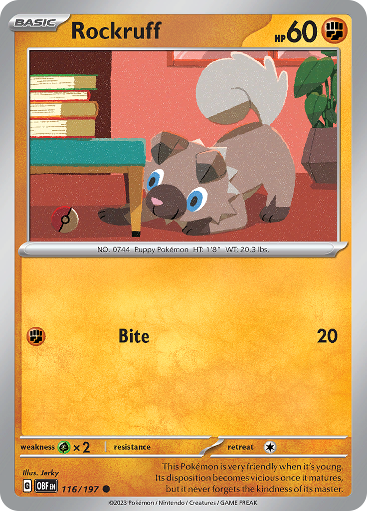 Rockruff (116/197) [Scarlet & Violet: Obsidian Flames] | Exor Games Bridgewater