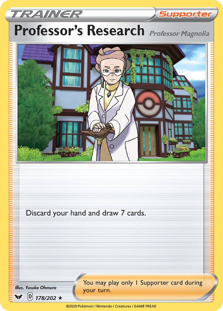 Professor's Research (178/202) (Professor Magnolia) [Sword & Shield: Base Set] | Exor Games Bridgewater