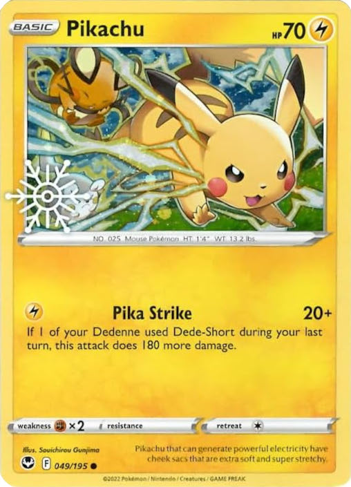 Pikachu (049/195) (Holiday Calendar) [Sword & Shield: Silver Tempest] | Exor Games Bridgewater