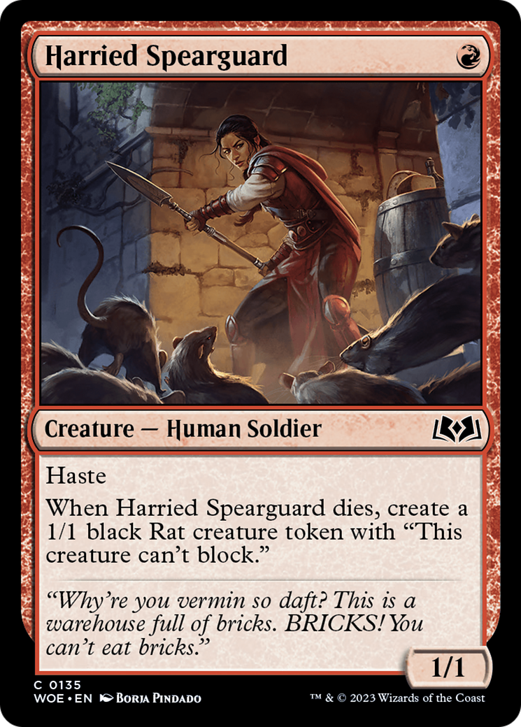 Harried Spearguard [Wilds of Eldraine] | Exor Games Bridgewater