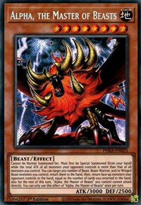 Alpha, the Master of Beasts [PHRA-EN023] Secret Rare | Exor Games Bridgewater