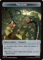 Spider // Treasure Double-Sided Token [Marvel's Spider-Man Tokens] | Exor Games Bridgewater