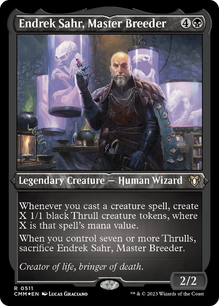 Endrek Sahr, Master Breeder (Foil Etched) [Commander Masters] | Exor Games Bridgewater