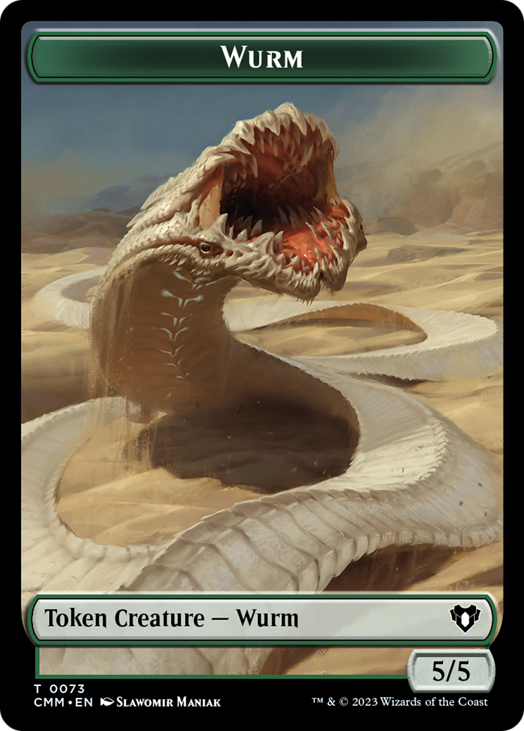 Wurm // Spider Double-Sided Token [Commander Masters Tokens] | Exor Games Bridgewater