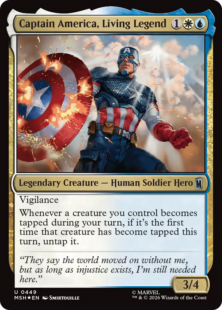 Captain America, Living Legend (Surge Foil) [Marvel Super Heroes] | Exor Games Bridgewater