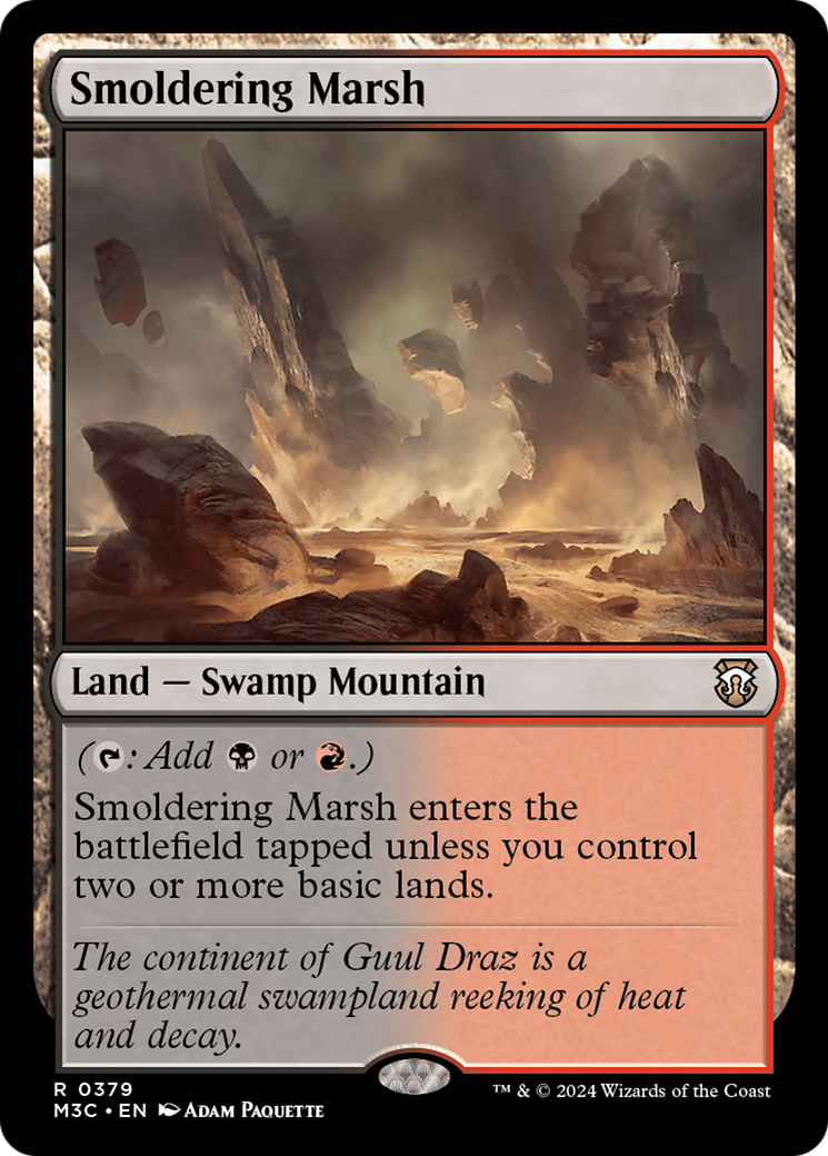 Smoldering Marsh (Ripple Foil) [Modern Horizons 3 Commander] | Exor Games Bridgewater