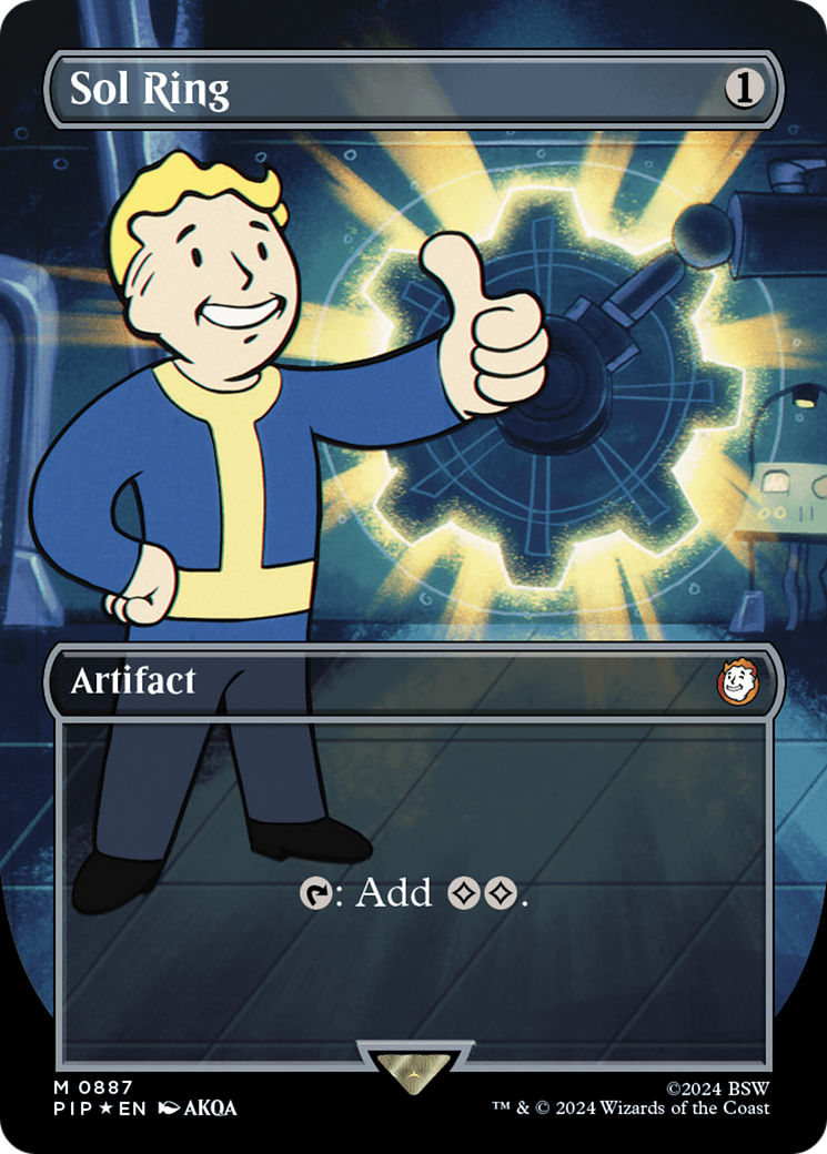 Sol Ring (Borderless) (Surge Foil) [Fallout] | Exor Games Bridgewater