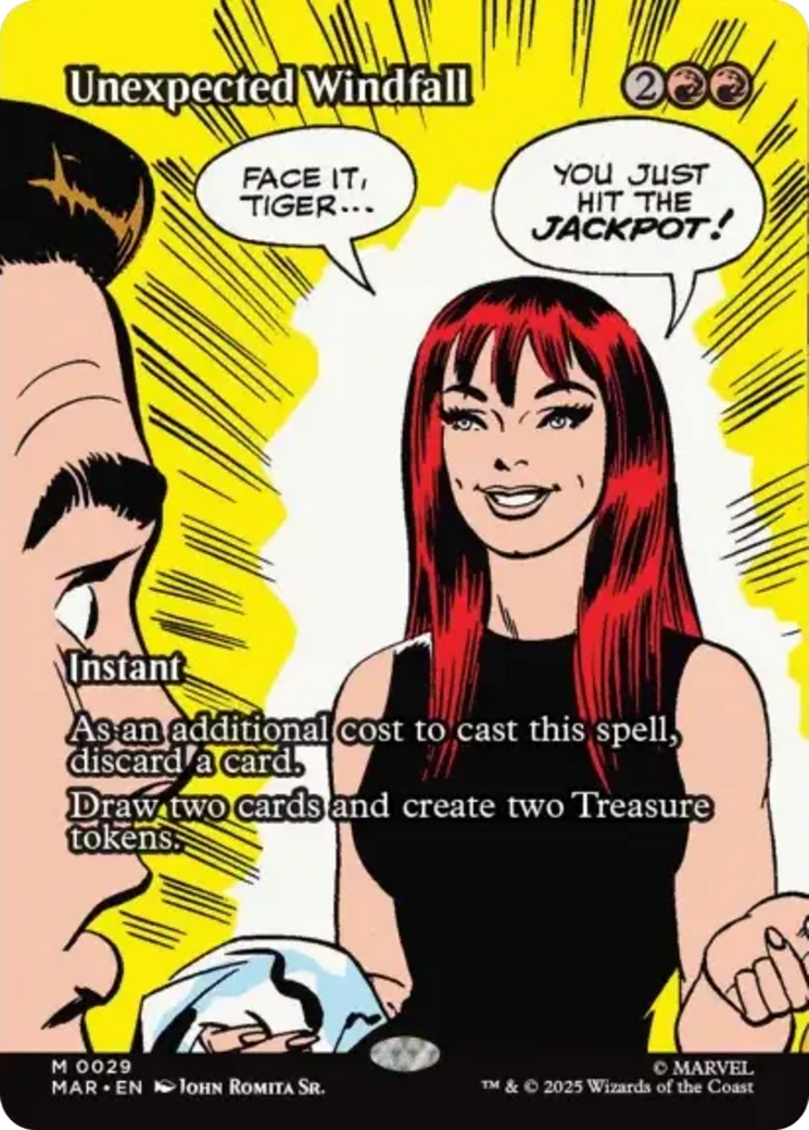 Unexpected Windfall (Borderless) [Marvel's Spider-Man: Eternal-Legal] | Exor Games Bridgewater