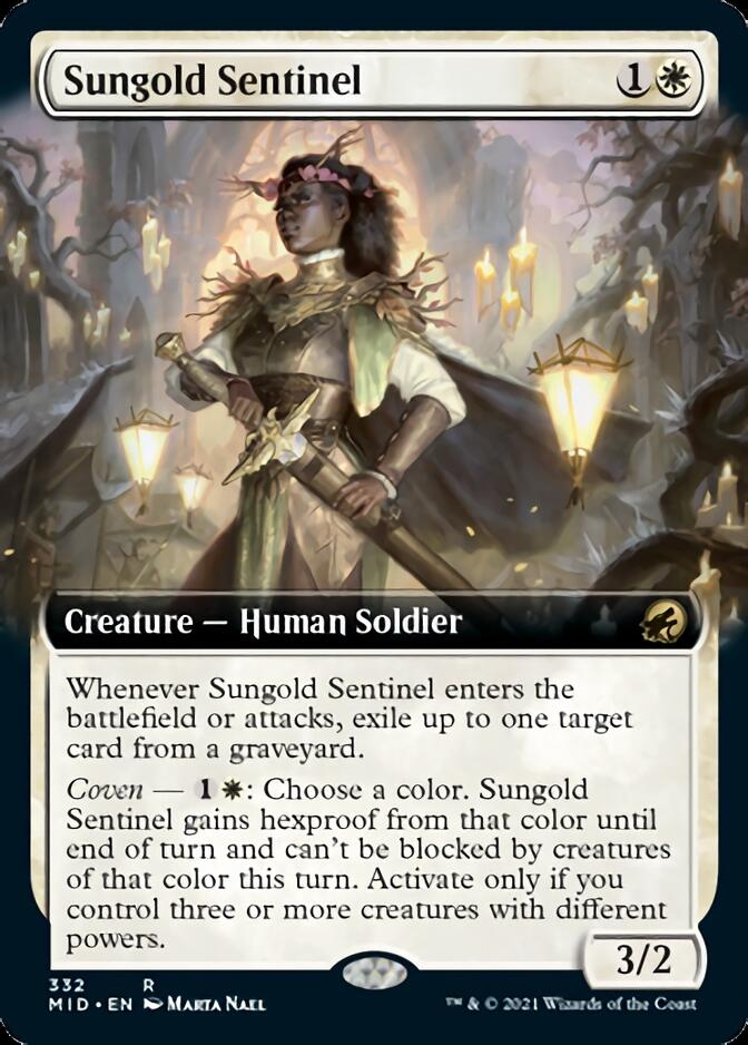 Sungold Sentinel (Extended Art) [Innistrad: Midnight Hunt] | Exor Games Bridgewater