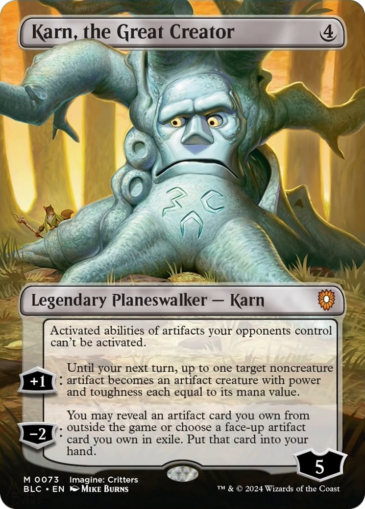 Karn, the Great Creator (Borderless) [Bloomburrow Commander] | Exor Games Bridgewater