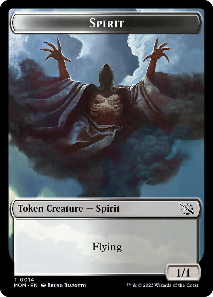 Treasure (21) // Spirit (14) Double-Sided Token [March of the Machine Tokens] | Exor Games Bridgewater